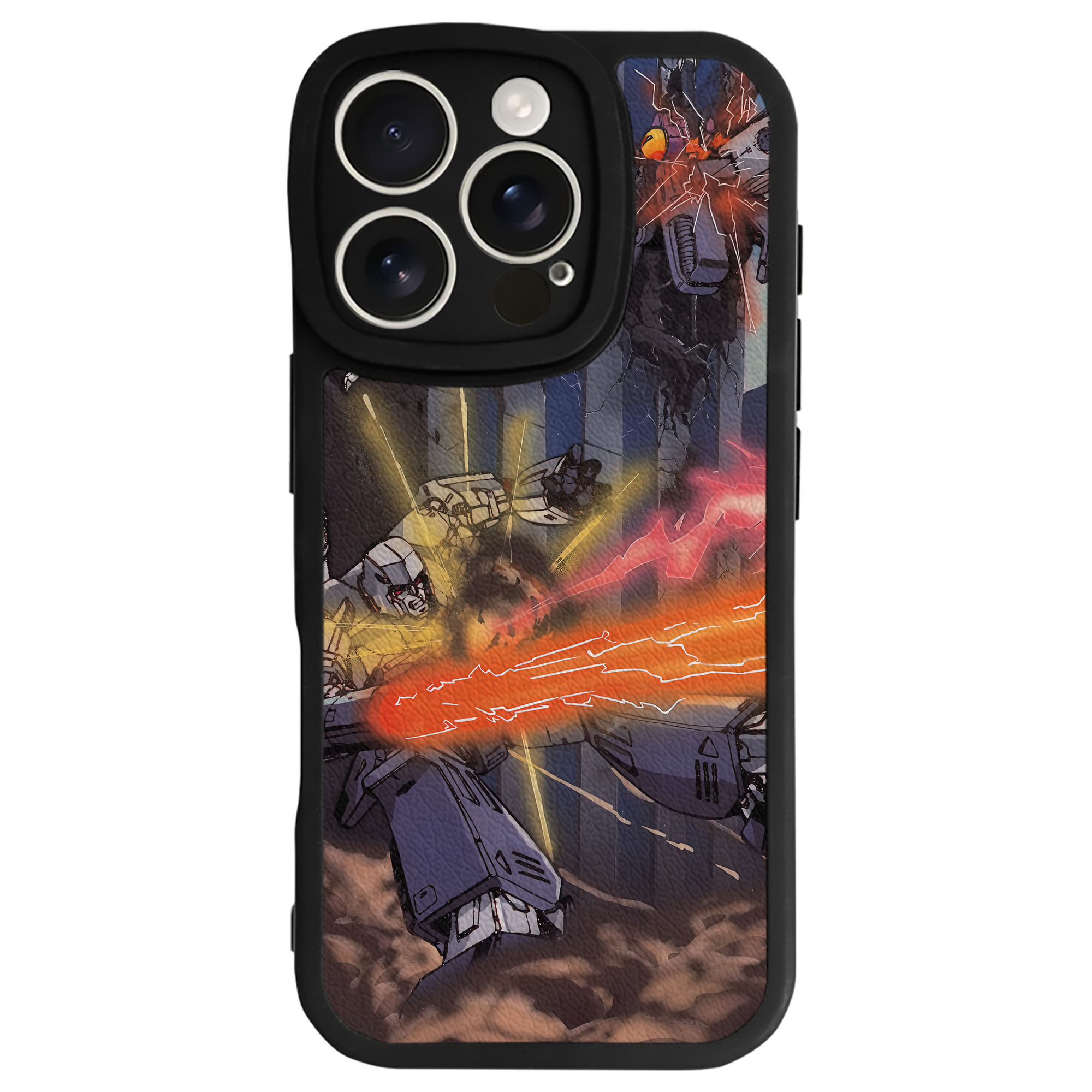 （画像用） Transformers トランスフォーマー 【iPhone 16シリーズ対応】シリコンスマホケース（レザー調） 材質：シリコン